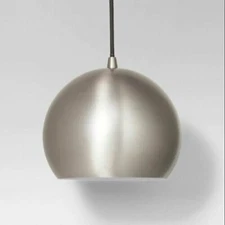 PROJECT 62 Span Metal Pendant Ceiling Light Brass Lamp -Silver 110V