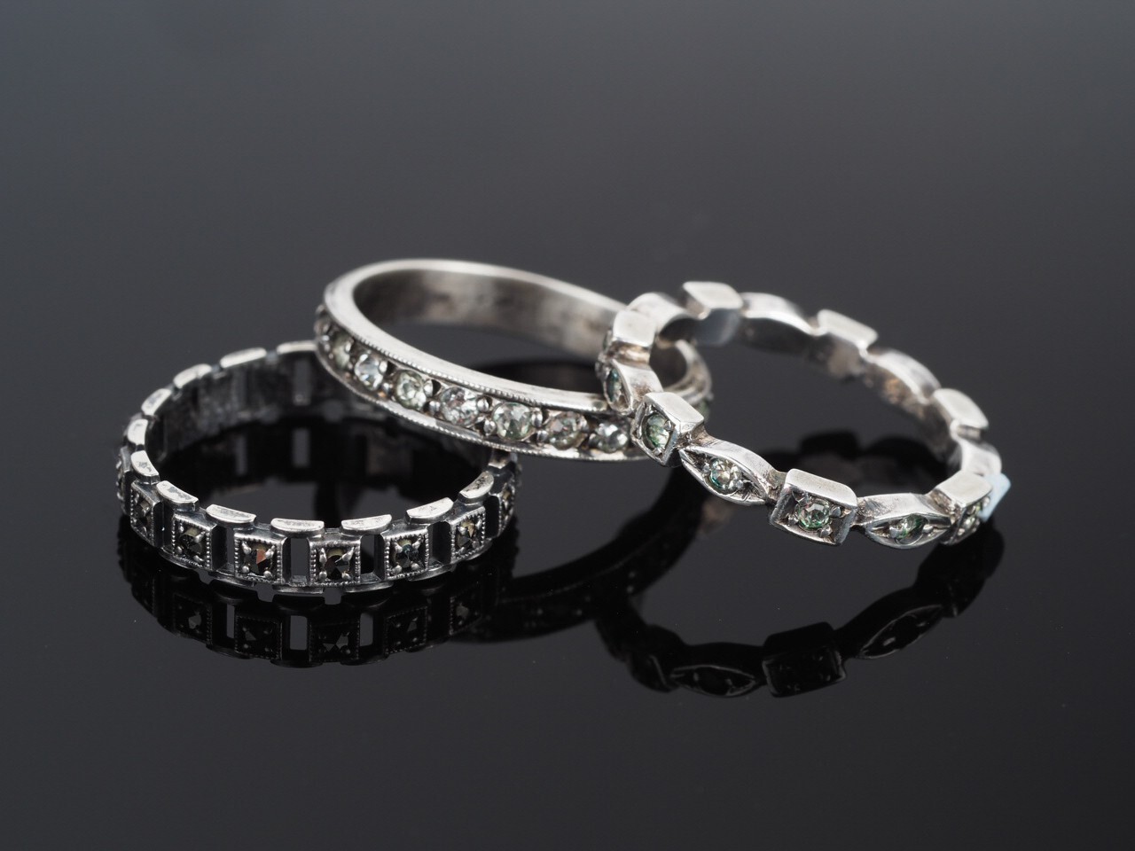 Silver stacking rings, stackable mid finger rings… - image 2