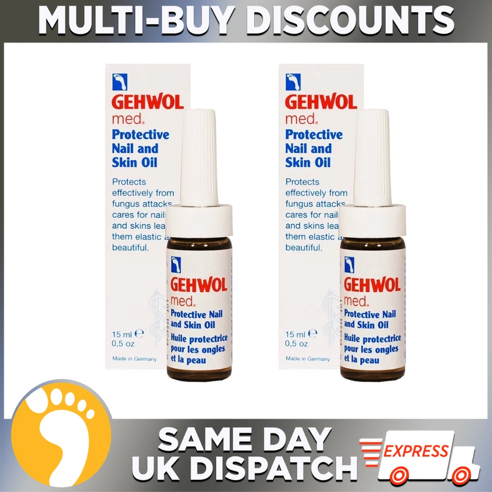 Gehwol Med Protective Nail & Skin Oil 15ml X2 | Restore Brittle & Fragile Nails