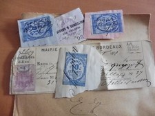 ANCIEN TIMBRES  DANS UNE ENVELOPPE QUITTANCE FRANCE A DECOUVRIR