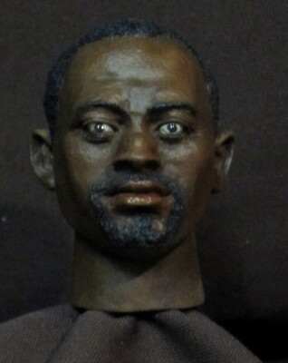 Omar Epps ''Dr. HOUSE'' Custom PAINTED resin HEAD SCULPT Action figures 1/6 Scale