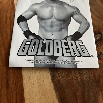 Bill Goldberg WCW 1998 4x5 sticker black and white wrestling wwe
