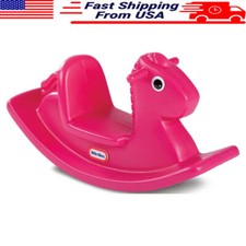 Toddler Rocking Horse Classic Ride On Toy Contoured Seat Indoor Outdoor Fun New