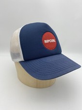 Rip Curl Surfing Classic Foam Front Blue On White Mesh Snapback Trucker Hat