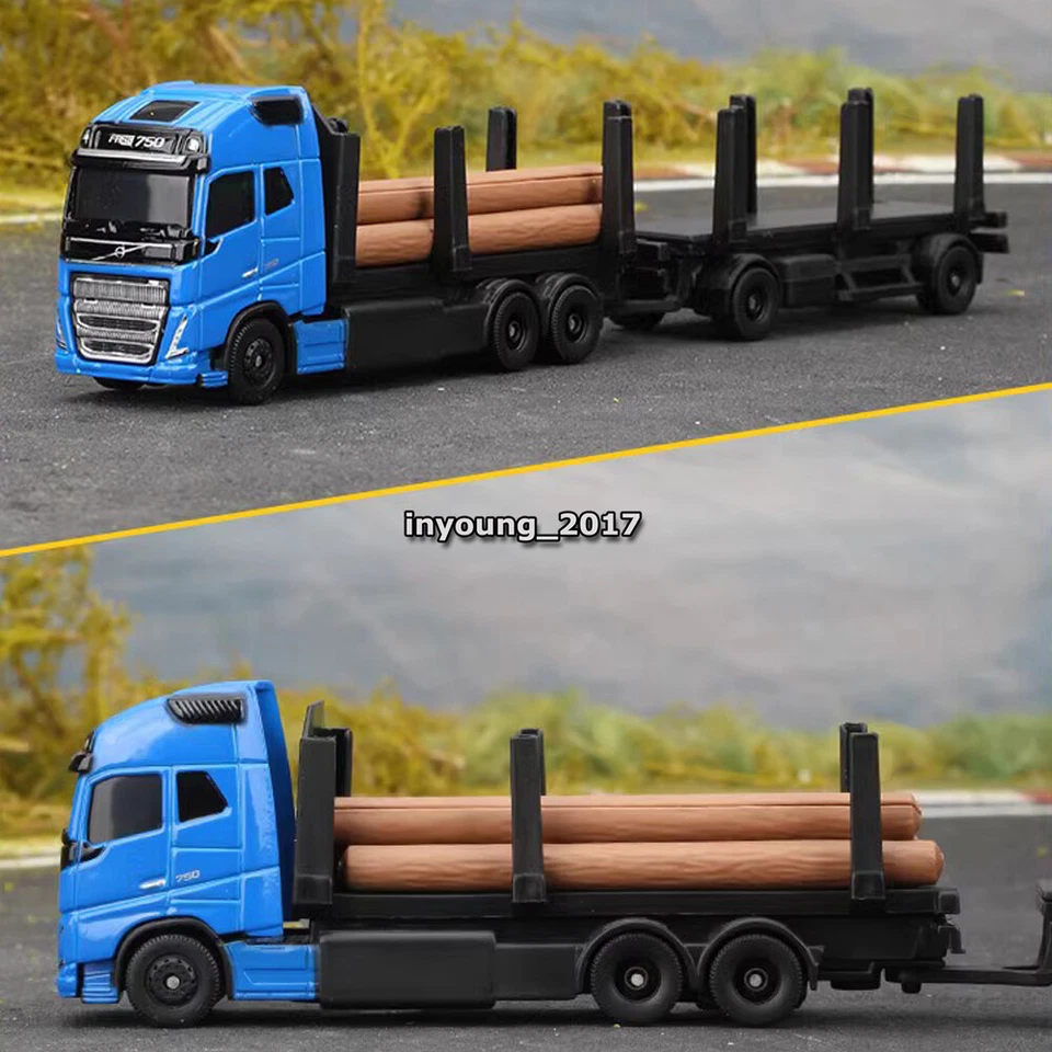 Volvo FH16 Tow Truck with Log Trailer Wood Transporter Diecast Toy Car for Boys - Image 3 of 4