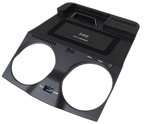 Wireless Charger, 15W Fast Qi Charging Station Pad with USB 3.0 for BMW 5 Series