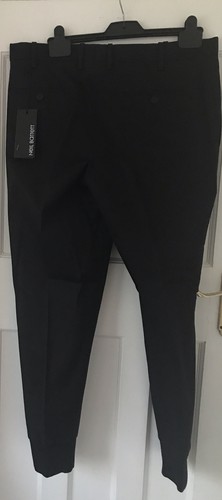 Neil Barrett Black Cotton Cuff Trousers Size IT 50. UK 34 inches - Imagen 6 de 7