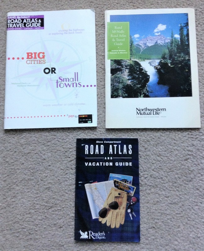 Road Atlas and Travel Guide US Canada Mexico Rand McNally 1993, 1999, Glove Comp