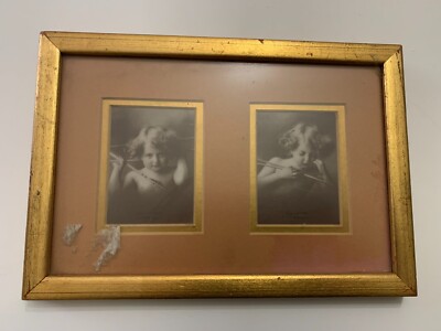 Vintage Cherub With Bow and Arrow Framed Prints