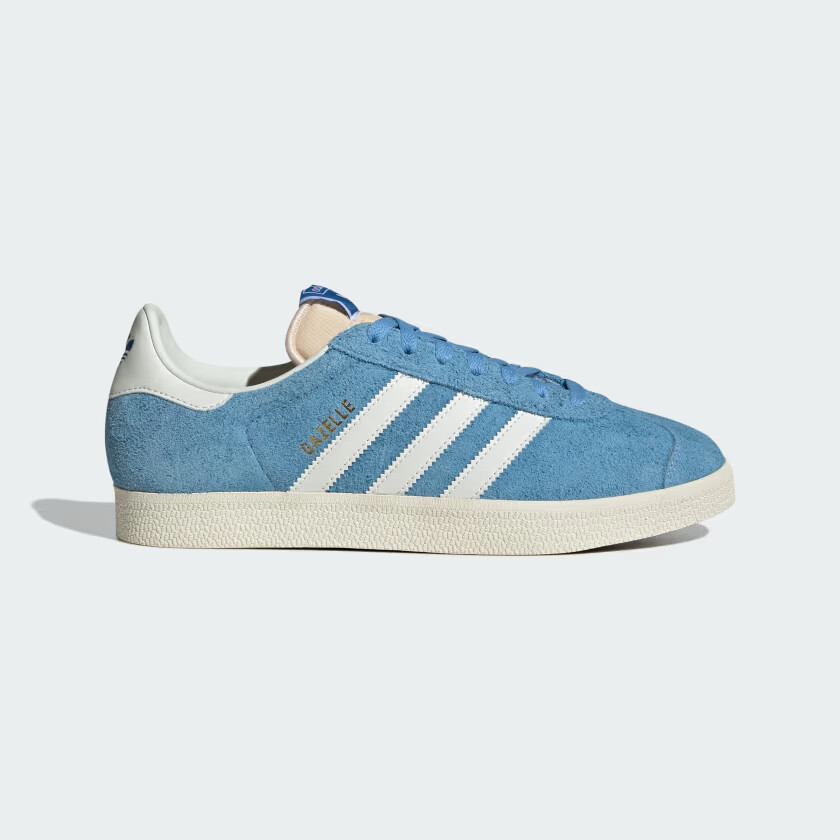 кроссовки adidas Gazelle IF9653 Светло-голубые / Темно-белые / Кремово-белые