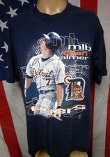 DETROIT TIGERS Dean Palmer lrg T shirt 3B baseball Olde English tee 1999–2003