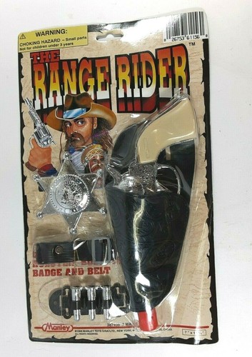 Vintage Manley Toys The Range Rider Toy Gun Set 1996 NIP - Picture 2 of 3