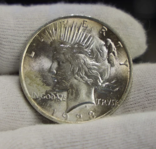 1923 US Peace Silver Dollar $1 Unc (Toned)
