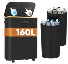 160L Pfandflaschen Aufbewahrung Mit Rollen 2 Tragetasche Sammelbehälter Recyclin