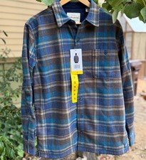Weatherproof Vintage Men  s Small Plaid Fleece Lined Flannel Shirt Jacket NWT