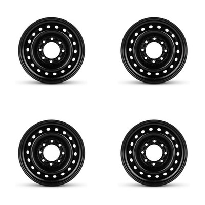 Set of 4 16'' Black Steel Wheels Rims for GMC Truck 8x165.1 DYF8 Genuine 8Lug