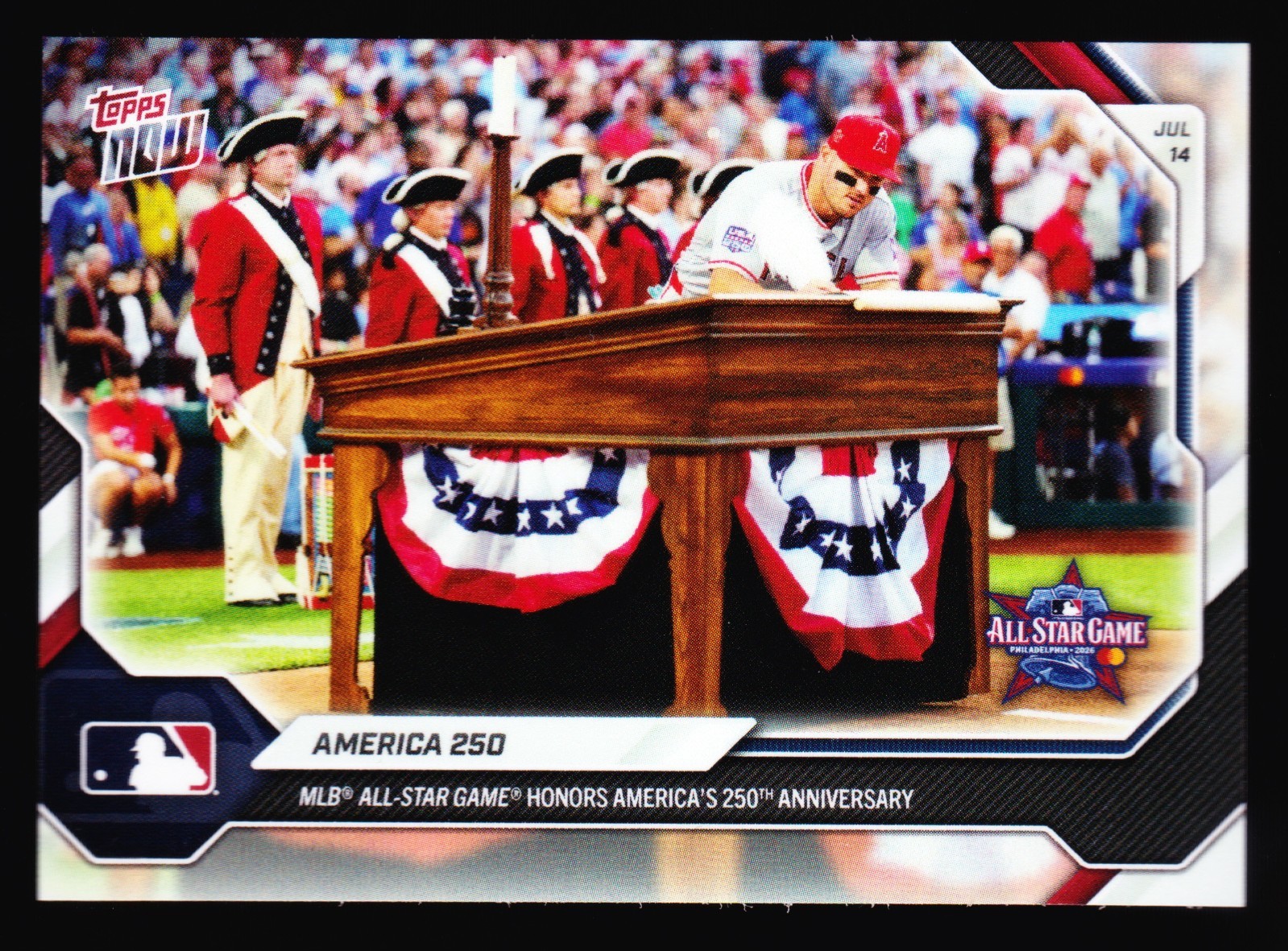 America 250 MLB All-Star Game Mike Trout Angels Signing 2026 TOPPS NOW #456 Base