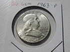 Choice Uncirculated 1963 P Franklin Half Dollar Coin Gem BU