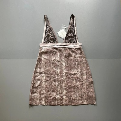 Neu mit Etikett La Perla Feline Chic Babydoll Flieder-Marmor-Print S