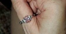Size 10. NWT. Round Cut With Diamonique Stones With Silver Band Ring.