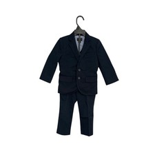J. Crew Crewcuts Boys Thompson Navy Blue Suit Set Sz 2 / 2T Jackets Pants Blazer