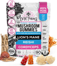 Mushroom Gummies for Focus  Energy - Functional Mushrooms with Lion'S Mane, Rei