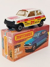 Matchbox Superfast No21 1978 Renault 5tl White ROLOIL Gloss Black Base. VNMIB.