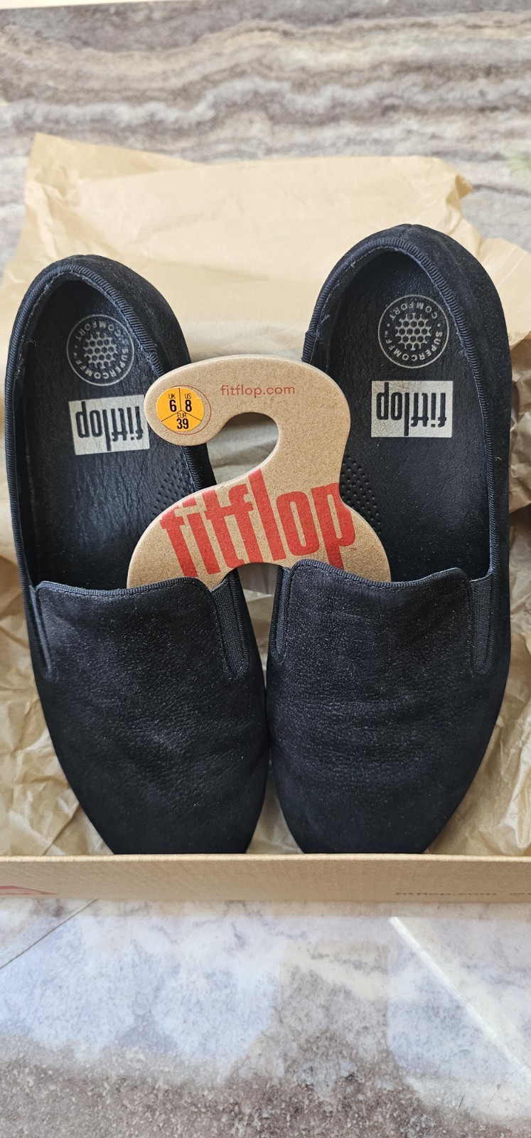 NEW Fitflop Super Qs Women's Slip On Trainers .. UK Size 5, Black