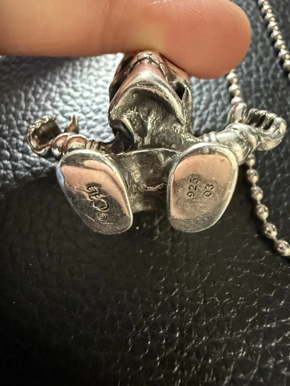 CHROME HEARTS collana con ciondolo big foti stile cuori cromati