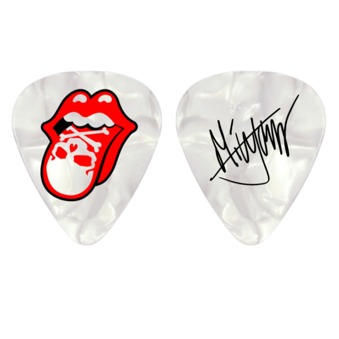 ROLLING STONES Mick Jagger Signature Novelty Guitar Pick -- | eBay