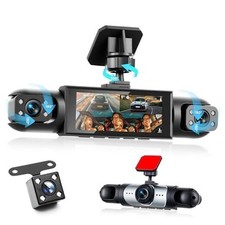 4 Channel 360  Dash Camera Front and Rear Inside Left Right Dash Cam 3.16 Inch