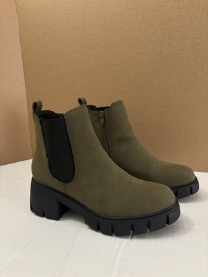 Madden Girl Women's  Chelsea Boot Green Size 8