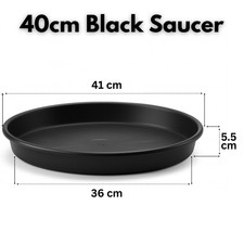 Black Plant Pot Saucers 18cm 25cm 30cm 35cm 40cm 45cm 50cm Choose Pack