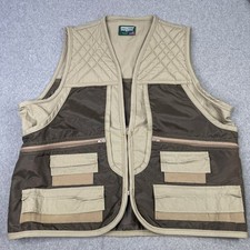 VTG Saftbak Hunting Vest Mens Brown Multi Pocket Outdoor Made in USA READ