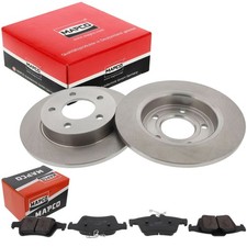 MAPCO 2 BREMSSCHEIBEN Ø264mm + BREMSBELÄGE SATZ HINTERACHSE passend für MAZDA 3