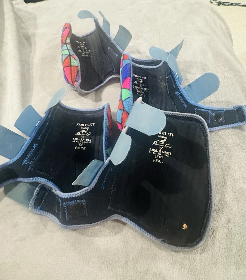 Juego completo de botas de férula equina Professionals Choice Elite talla mediana Foto 2 de 2