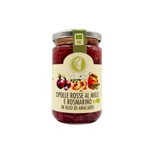 Filetti di Cipolle Rosse Bio al Miele e Rosmarino in Olio di Anacardi 270g