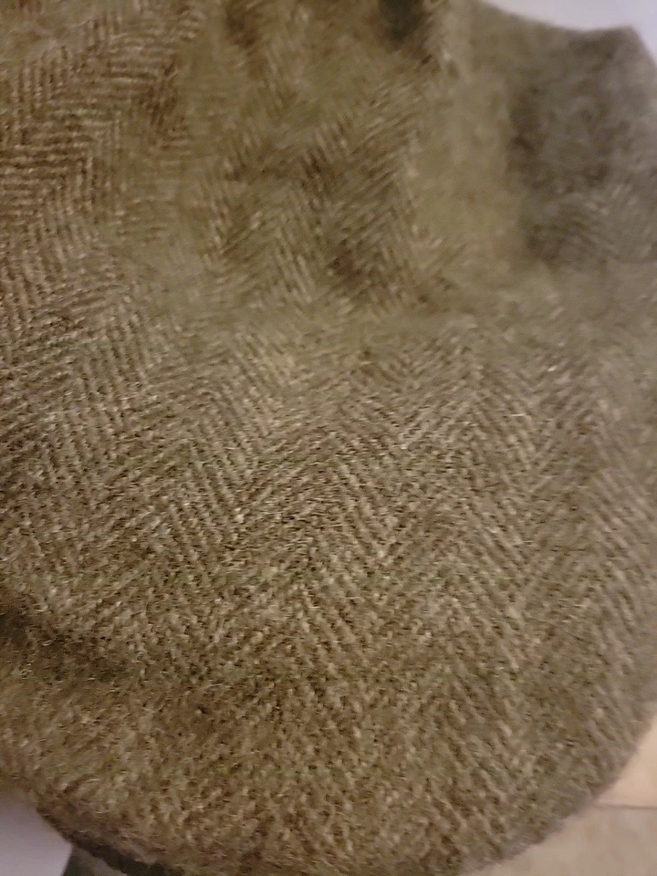 Polo Ralph Lauren Green Brown Wool Flat Cap Hat S/M Tweed Cabbie Newsboy 41381 - Image 3 of 4