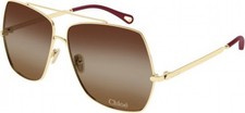NEW Chloe CH 0278S Sunglasses 001 GOLD 100 AUTHENTIC