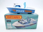 VINTAGE MATCHBOX SUPERFAST No.52d POLICE LAUNCH BOAT IN ORIGINAL BOX 1976