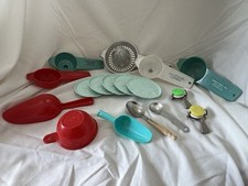 Vintage 1950s 60s LOT 15 Cooking Utensils Retro Mid-Century Baking Red AS IS