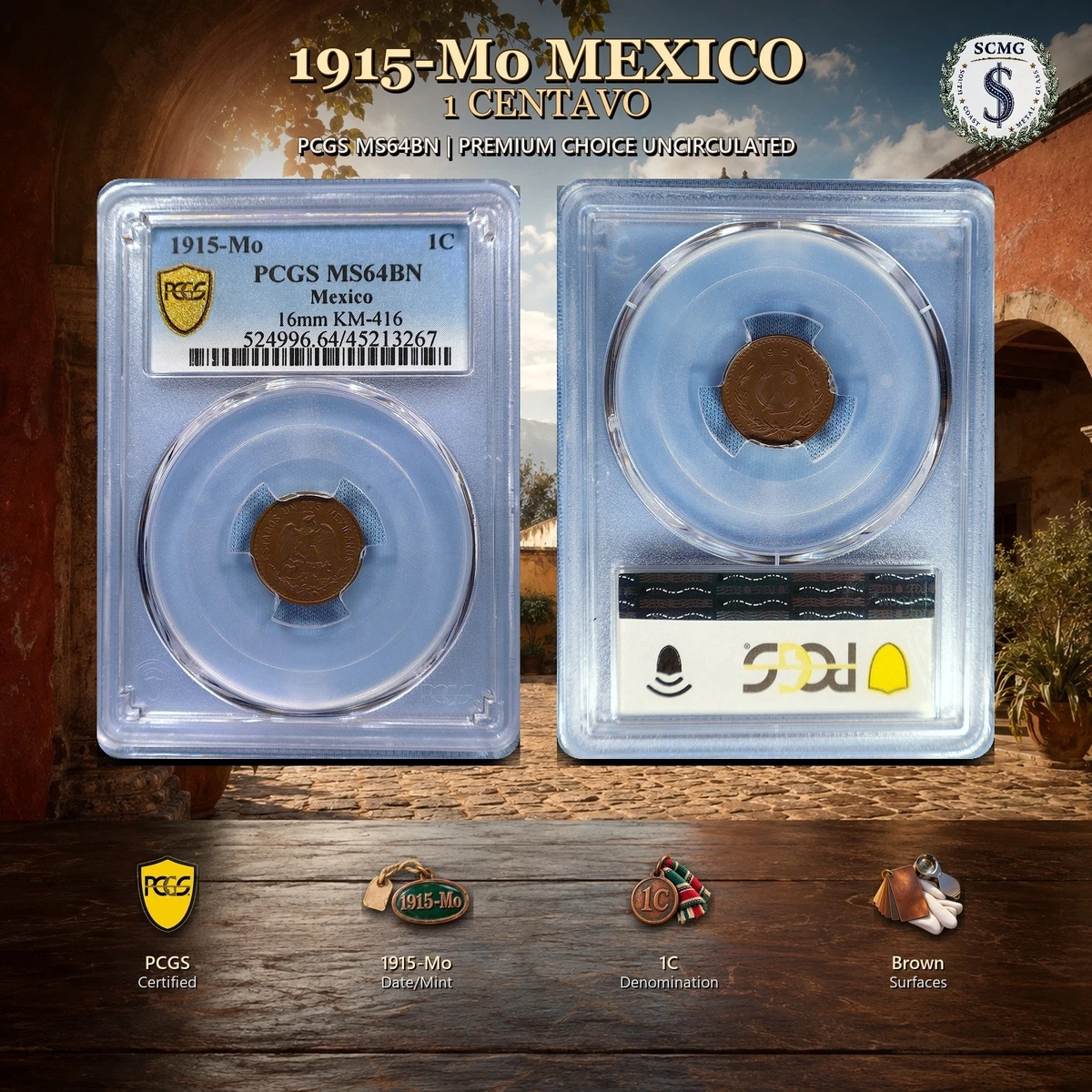 MS 64 Graded 1915 Year Mexican Coins (1905-Now) for sale | eBay