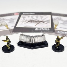 Axis  Allies D-DAY Japan 2x HONOR-BOUND HERO Soldier 1x BARBED WIRE Obstacle