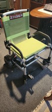Zinger Green Power Folding Wheelchair w/ Basket, Charger,