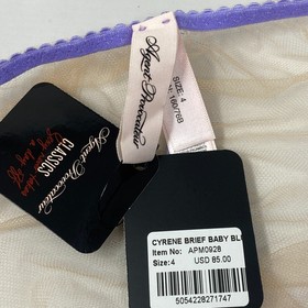 Agent Provocateur Cyrene Baby Blue Pink Brief AP4 Large NWT