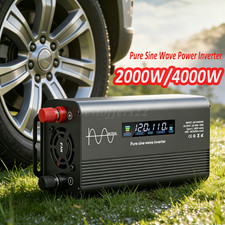 2000W 4000W Pure Sine Wave Power Inverter Converter DC 12V 24V to 110V US STOCK