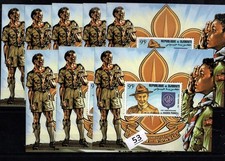 WC 8X DŻIBUTI - MNH - HARCERZE - NATURA - SŁAWNI LUDZIE - 1982