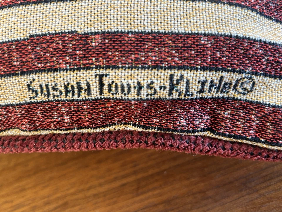 Almohada tapiz patriótico God Bless America HECHA EE. UU. arte popular firmada  Foto 2 de 4