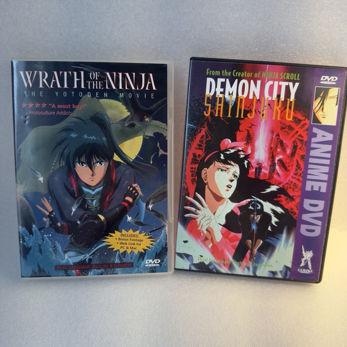 anime517様　DVD23本セット Retro Anime DVD Lot: Demon City Shinjuku + Wrath of the Ninja