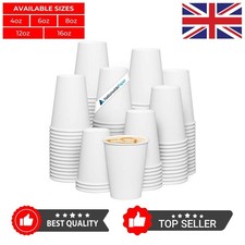 Coffee Cups Disposable Single Wall White Paper Drinks Tea Cup
